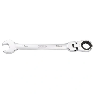 Image of Draper HI TORQ� Metric Flexible Head Ratchet Combination Spanner, 19mm