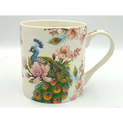 Image of Abbeydale Collection Jumbo China Mug in Peacock Design