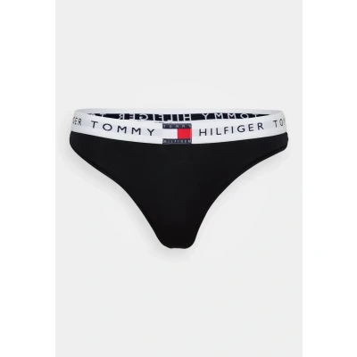 Image of Tommy Hilfiger Heritage Classic Thong Thong, Women&#039;s, Size: 6, Black