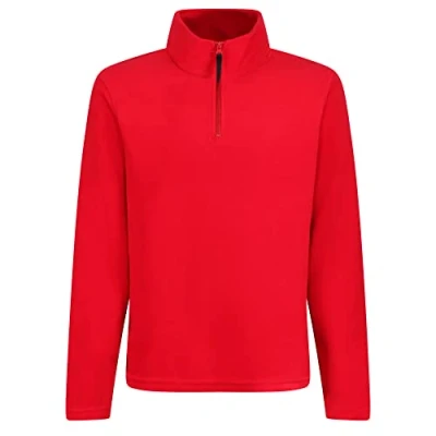 Image of Regatta Men&#039;s Micro Zip Neck Fleece Jacket, Red (Classic Red), Large (Manufacturer Size:L)