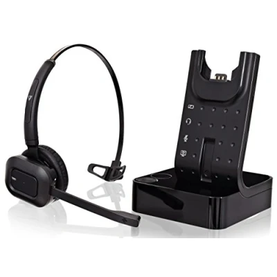 Image of V7 HSW100 1N Wireless Office DECT Headset, Noise Cancelling, Mute Button