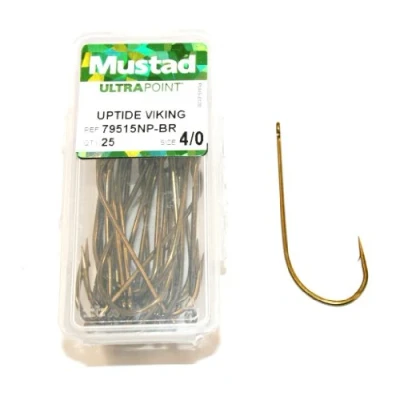 Image of Mustad Ultra Point 79515 Uptide Viking Sea Fishing Hooks Size 4/0 Box of 25