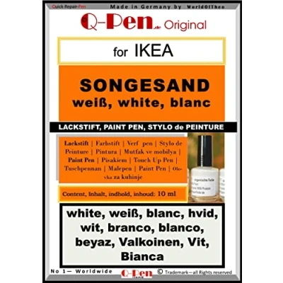 Image of Q Pen Touch Up Paint Suitable for IKEA SONGESAND White