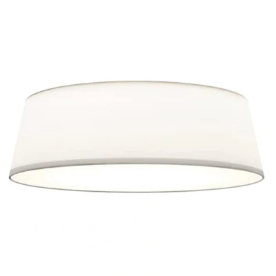 Image of Fife Cylindrical 43cm Ceiling Light, White Fabric