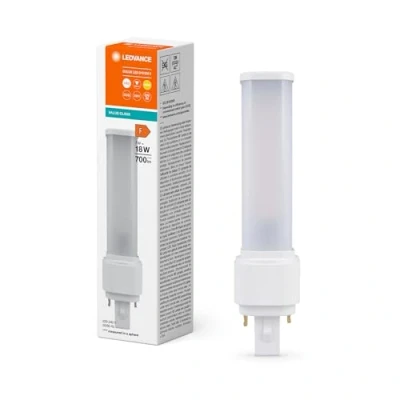 Image of Ledvance LED DULUX® D18 PLC 7W 2 Pin Value Class EM &amp; AC Mains Warm White Frosted