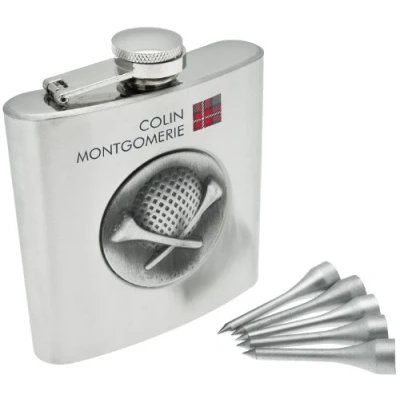 Image of Colin Montgomerie Longridge Golfers Unisex Hip Flask