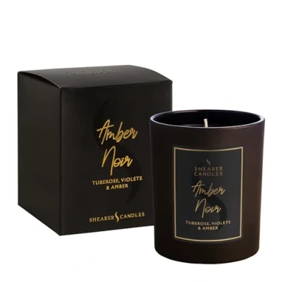 Image of Shearer Candles Amber Noir Scented Gift Candle in Box, Black/Gold, 96 x 81 mm
