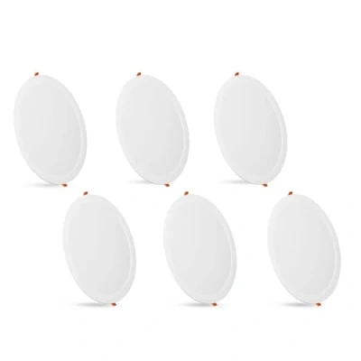 Image of paul russells Bathroom Spot Lights Ceiling, 24W Led Round Panels 3 CCT Light, 2400LM, 3000K,4000K,6500K, Downlights spotlights for Panel Lighting (Non Dimmable), 6 Packs