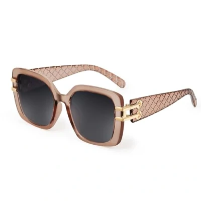 Image of JM Vintage Oversized Square Polarized Sunglasses for Women，Retro Luxury Big Large Sun Glasses UV400 Brown