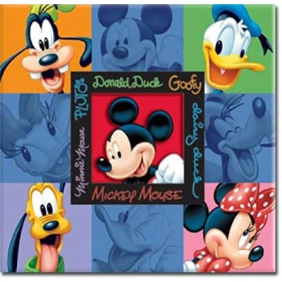 Image of Sandylion Mickey and Friends Embossed Post Bound Album, Multi Colour, Medium, 12 x inch