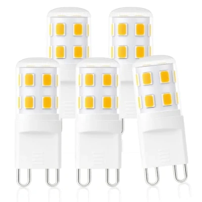 Image of Cinsenten G9 LED Bulbs Warm White 3000K 2W Light 20W 28W Halogen Bulb Equivalent Not Dimmable Gu9 AC220 240V Pack of 5