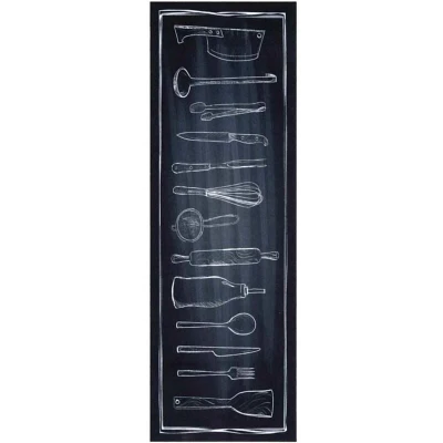 Image of vidaXL Kitchen Mat Other Chef&#039;s space 60 x 180 cm Velvet