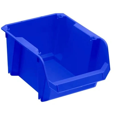 Image of Stanley STST82740 1 Storage Boxes #3 (Blue, Impact Resistant Polypropylene, Stackable, Wall Mountable, Ideal for Storing Small Parts, Tools, Accessories, Much More, 3 (24 x 18 13 cm)