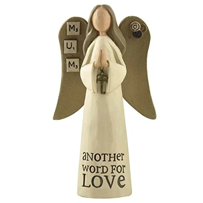 Image of Feather &amp; Grace Folding Hands, Figurine for Mom, Statue Home or Room Decor, Guardian Angel Ornament Gifts Her Resins Multi, one Size