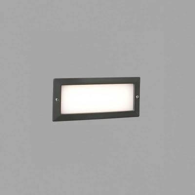 Image of Stripe Outdoor LED Recessed Wall Light Dark Grey 5W 3000K IP54