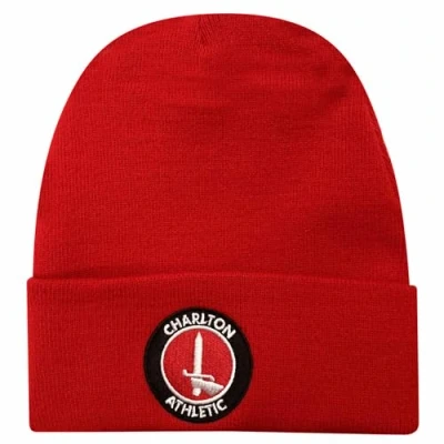 Image of GIFTS 4 ALL Official Charlton Athletic Bronx Hat, Winter Woolly Mens Crest Addicks Hat