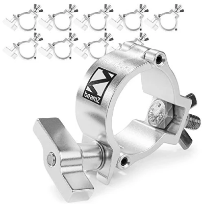 Image of 10 x Half Coupler Clamp Truss Goalpost DJ Stage Lighting 48 51mm 100kg Aluminium
