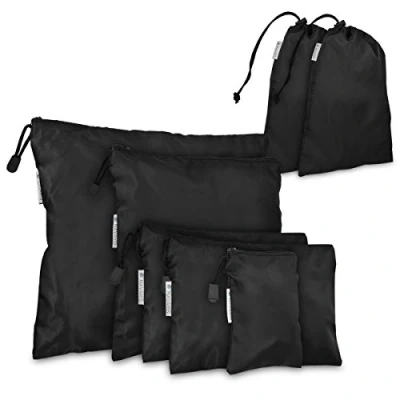 Image of Navaris 7 Set Travel Storage Bags Luggage Organiser Clothing, Laundry, Shoe, Toiletry Pouches Nylon Suitcase Organisers Essential Accessory
