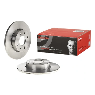 Image of 0060576335, 0060800345, 60576335, 60800345, 71739572 Brake disc BREMBO 08.4917.10 240mm 11mm 4 solid ALFA ROMEO: 33 Hatchback, 155, 145