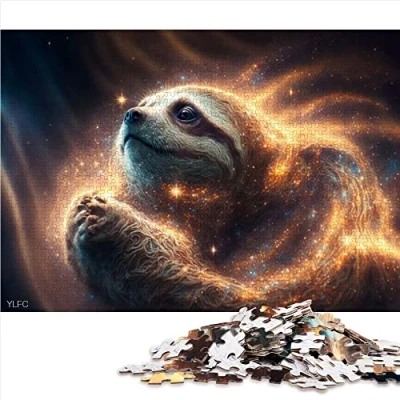Image of Jigsaw puzzles 1000 Pieces for Adults Animal Sloth Cardboard Great Gift （Size 26x38cm）