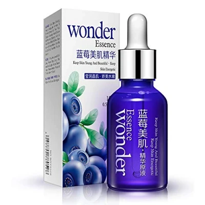Image of BIOAQUA Wonder Blueberry Pure Essence Anti Aging Whitening Moisturizing Hyaluronic Acid Fluid Nourishing 15Ml