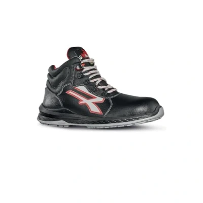 Image of U Power Red Industry® Boston, Safety Shoes, High, Lightweight and Flexible, Anti perforation, Puncture, with Infinergy Insert, Aluminium Toe Caps (Black 46)