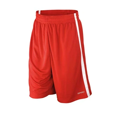 Image of Spiro Men&#039;s Basketball Quick Dry Shorts Red/White, Large