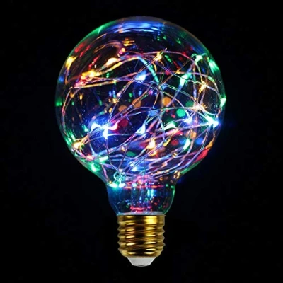 Image of Tianfan Led Bulbs Neon Lights Bulb 4 Colors 50Leds Silver Wire Holiday Fairy 1W E27 (G95)