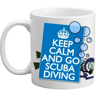 Image of Freelogix Keep Calm And Go Scuba Diving Swimming Divers Gift Mug