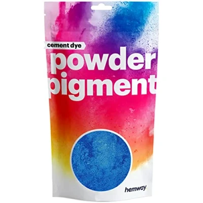 Image of Hemway Cement Dye Powder Pigment Concrete Color Render Mortar Pointing Powdered Brick Toner Plaster Metallic Flash Blue 100g / 3.5oz