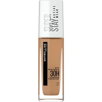 Image of Maybelline New York Foundation, Superstay Active Wear 30 Hour Long Lasting Liquid Lightweight Feel, Water, Sweat and Transfer Resistant, ml, Shade: 32, Golden