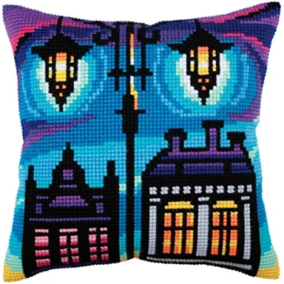 Image of Collection d&#039;Art Cushion KIT/TWILIGHT/40 x 40, Cotton Acrylic, Multi, 40 40cm