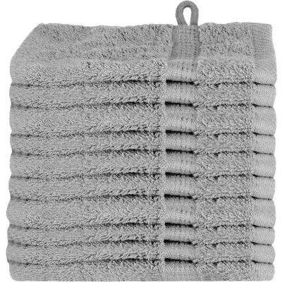 Image of vidaXL Guest Towel 10 pcs Gray 15 x 21 cm Cotton