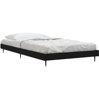 Image of vidaXL Bed Frame without Mattress Black 90x200 cm Engineered Wood