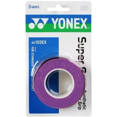 Image of YONEX Overgrip Super GRAP 3 Pack Tennis, Badminton, Squash Choice of Colors (Purple)