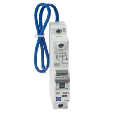 Image of Lewden 16A Single Pole 1 Module B Curve 6kA 30mA Type A RCBO