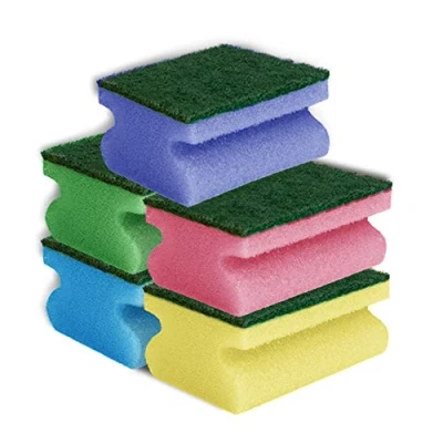 Image of York Scouring Sponge with Grip 5 Pieces, Multicolor, Small