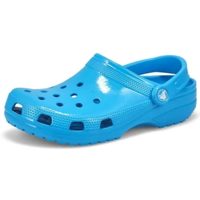 Image of Crocs Unisex Classic Clogs, Neon HL (Ocean), 4 UK