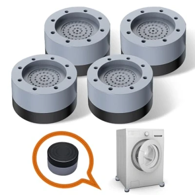 Image of 4 Pcs Washing Machine Anti Vibration Feet Pads, Non slip Pad, Shock Absorbers, Mat, deviation Stabilisers, Pads for Machine,Dryer (Gray, 3.5 cm)