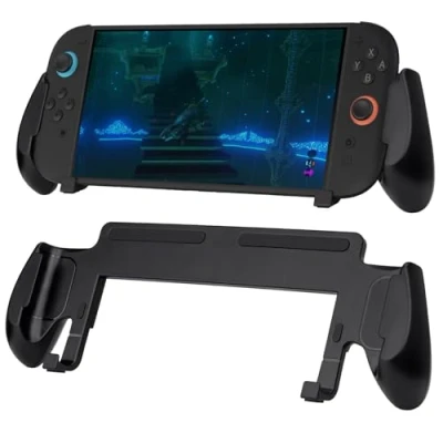 Image of Mcbazel NS2 Console Grip Case, Lightweight ABS Material Protection with 5 Game Card Slots, Ergonomic Switch 2 Case for NS (Black)
