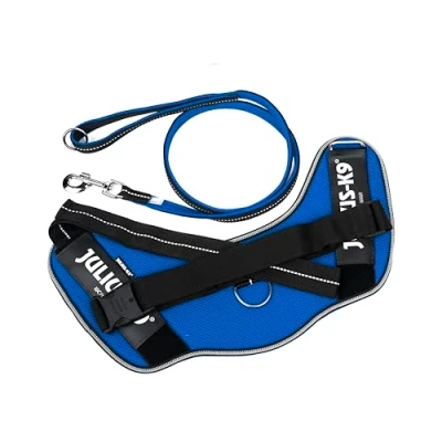 Image of IDC Powair Bundle Harness, Size: 2XL/3, Blue + Leash, 1,2 m with Handle and Large Carabiner,