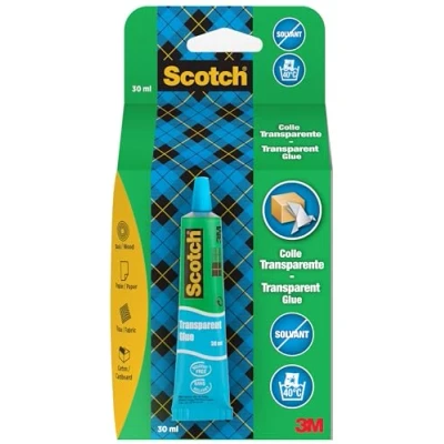 Image of Scotch Clear Household Glue Tube Solvent Free, 30 ml, 1 Tube/Pack Ideal for Paper, Fabric and Lightweight Items