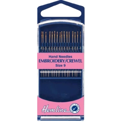 Image of Hemline Premium Hand Needles Embroidery Crewel Size 9 H280G.9