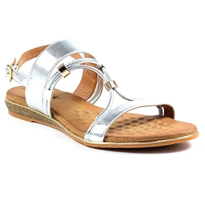 Image of Ladies Danby Silver Slingback Sandal 3