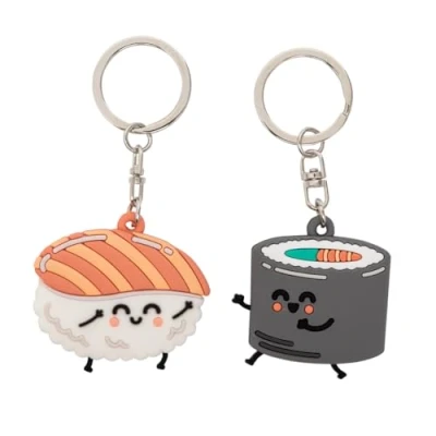 Image of Mr. Wonderful Set of 2 keyrings Large Sushi