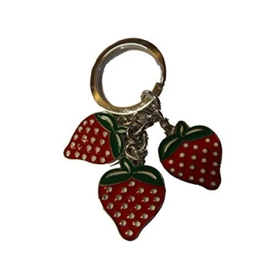Image of Fat catz copy Red cute strawberry charm keyring gift idea