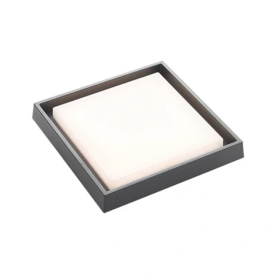 Image of Lucande Birta LED outdoor ceiling light, angular, 27 cm