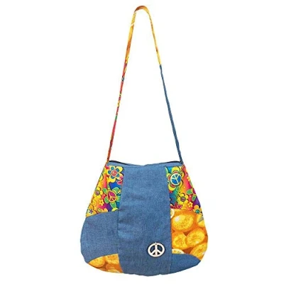 Image of Boland 40x40cm 44540 Hippie Shoulder, Size 40 x cm, Accessory, Bag, Festival, Theme Party, Carnival, Multicoloured