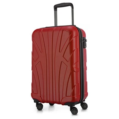Image of SUITLINE Hand Luggage, Cabin Trolley, Hardshell Suitcase, 100% ABS, 55 cm, 34 liters, Red