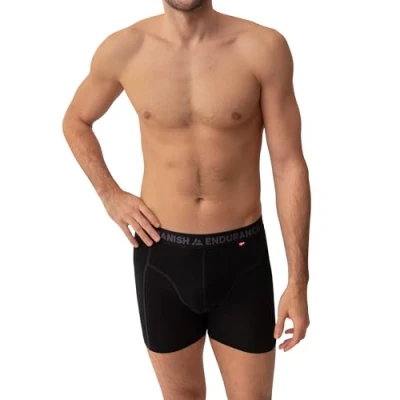 Image of DANISH ENDURANCE Thermal Merino Wool Underpants, Breathable Boxers, for Men, Black Melange, S